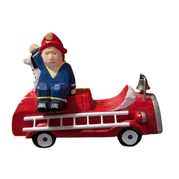 Wooden Firetruck Parade Set with Characters & Animals Montessori - Picture 1 of 9